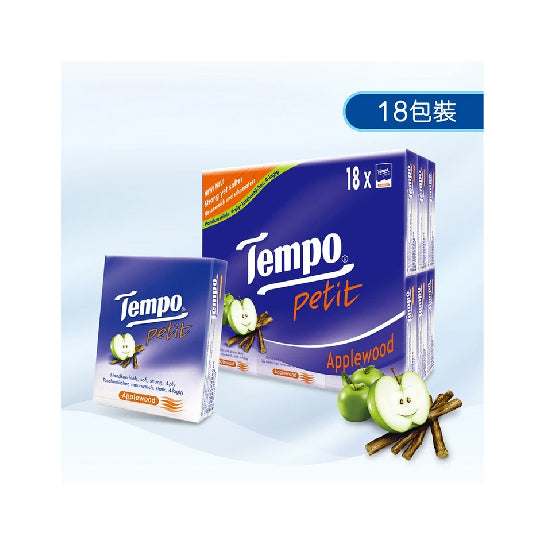 Tempo｜迷你蘋果木香味紙手巾18包裝